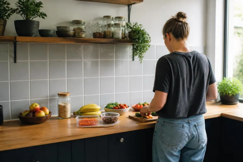 Illustration accompanying Eating well for less without overthinking every snack