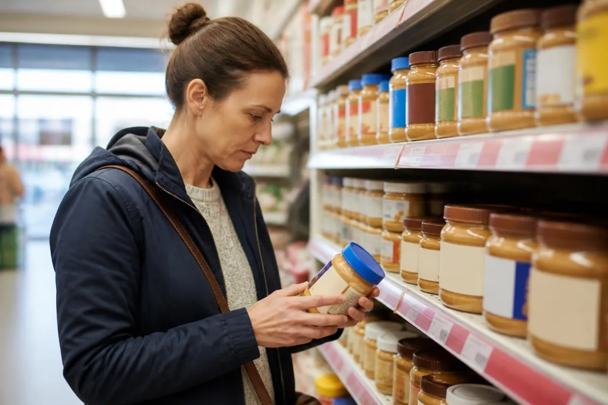 Illustration accompanying How to read no added sugar on peanut butter labels